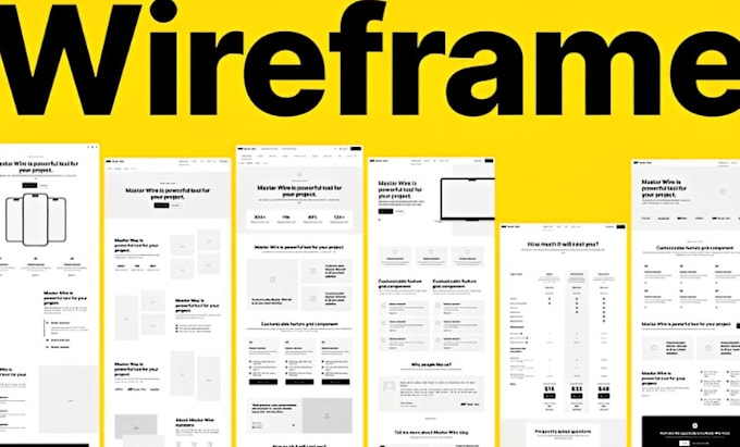 Gig Preview - Create wireframe design in figma for your website or app