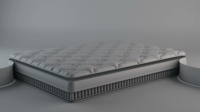 Gig Preview - Co nfigure 2d 3d mattress animation 3d bed animation mattress bed pillow