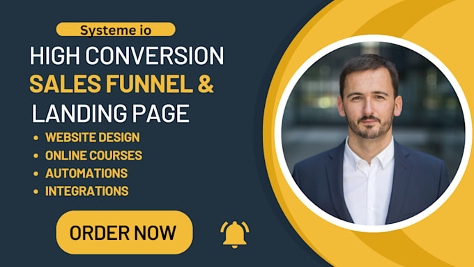 Gig Preview - Setup systeme io sales funnel design systeme io landing page clickfunnels