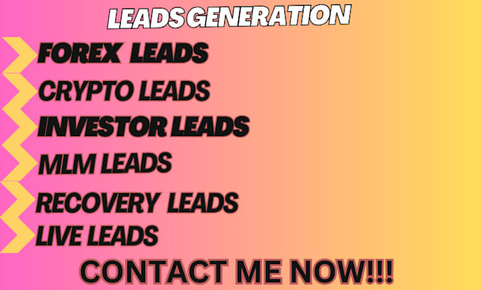 Gig Preview - Deliver hot fresh forex trader leads, crypto investor leads, bulk crypto email