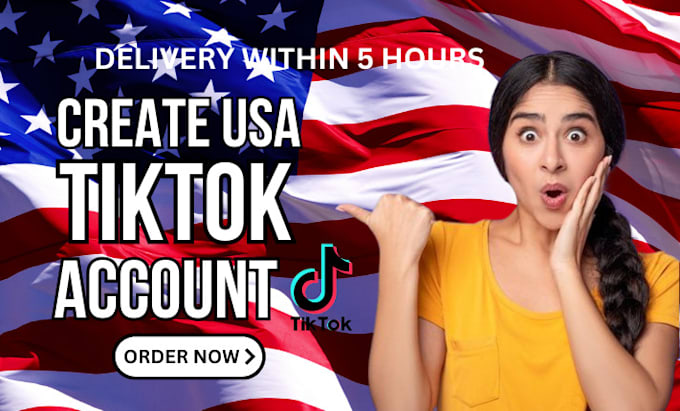 Gig Preview - Create USA tiktok account, USA tiktok account, USA tiktok account, tiktok USA