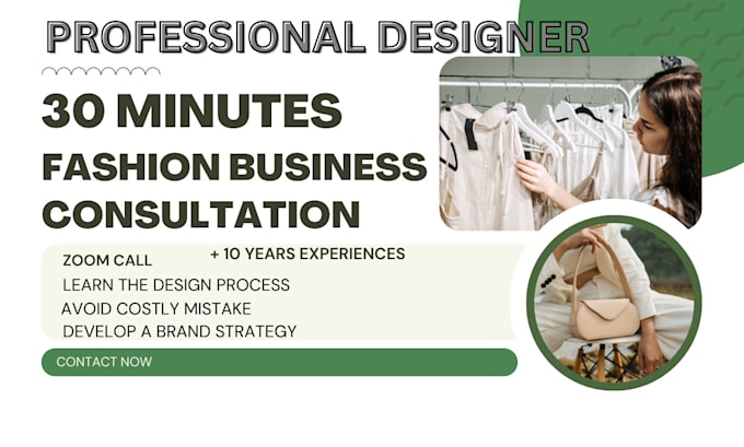 Gig Preview - Have 30 minutes fashion business design brand consulting video call on zoom