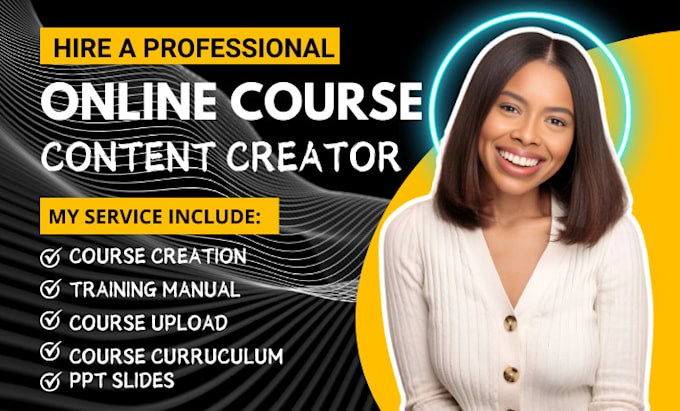 Gig Preview - Create online course content course curriculum lesson plan for thinkific website