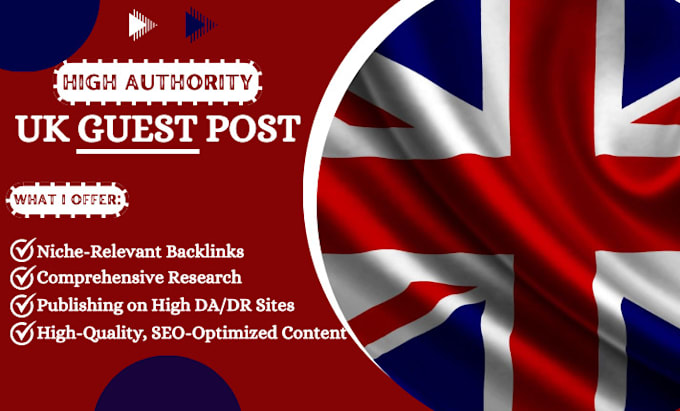 Gig Preview - Write and publish your UK guest post on high da DR UK and US sites