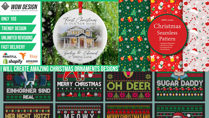 Gig Preview - Create amazing christmas ornaments designs