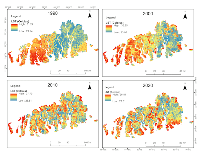 Gig Preview - Professional remote sensing analysis for ndvi, ndwi, lulc, lst and more