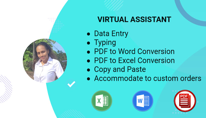 Gig Preview - Offer typing, data entry, PDF to word and PDF to excel conversion services