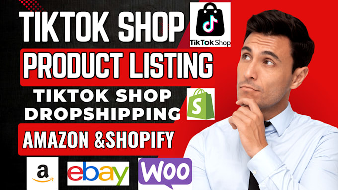 Gig Preview - Upload product sync product to tiktok shop from shopify amazon woocommerce