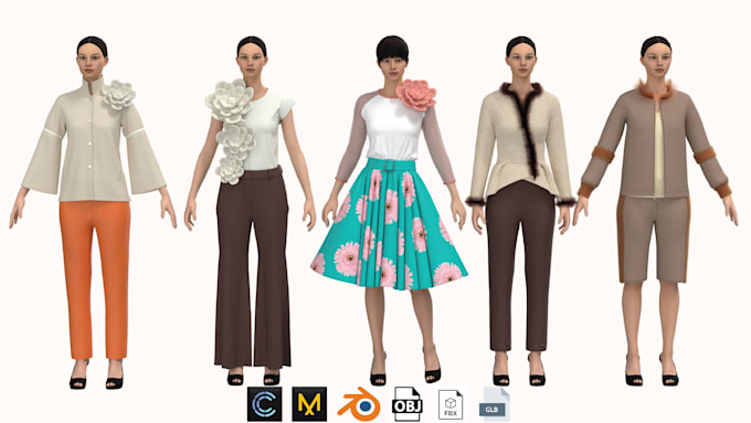 Gig Preview - Make 3d garments in clo 3d and marvelous designer