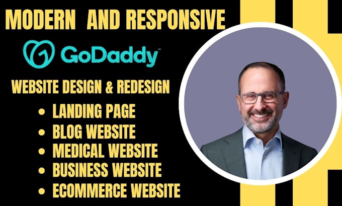 Gig Preview - Design godaddy website, godaddy website redesign and godaddy website development