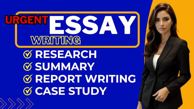 Gig Preview - Do urgent essay writing as an essay writer