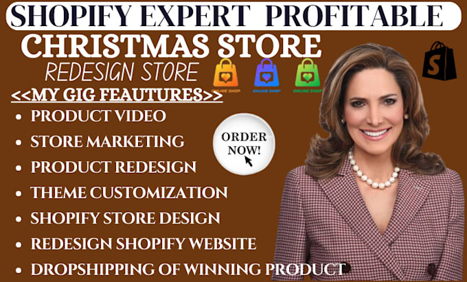 Gig Preview - Promote boost shopify store sales marketing chrismas shopify store promotion ads