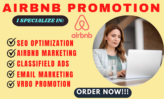 Gig Preview - Boost airbnb booking airbnb marketing airbnb promotion airbnb listing vrbo