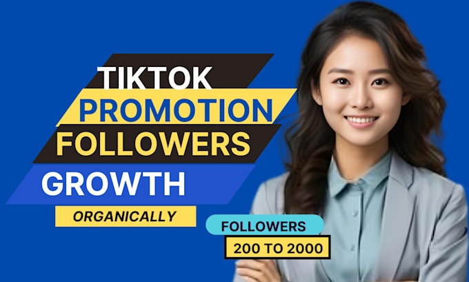 Gig Preview - Manage tiktok marketing and promotion for organic follower growth