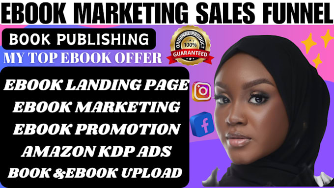 Gig Preview - Do ebook marketing sales funnel, amazon kdp book publishing