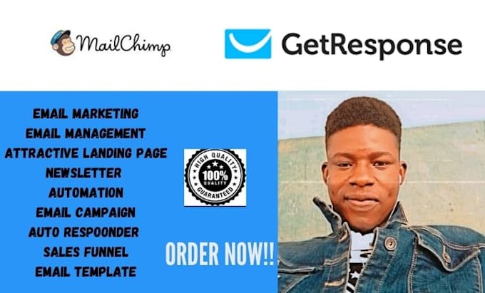 Gig Preview - Website design  getresponse mailchimp email management