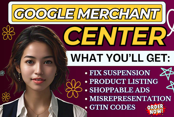 Gig Preview - Fix google merchant center suspension, misrepresentation, gtin and shopping ads