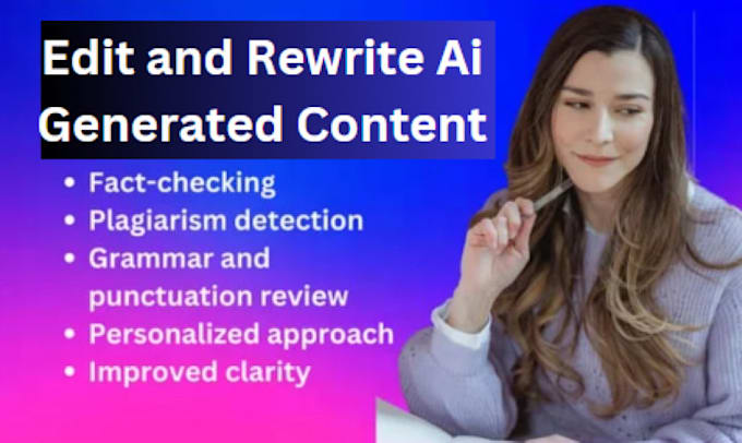 Gig Preview - Elevate chatgpt ai content with expert edits for articles, blogs and essays