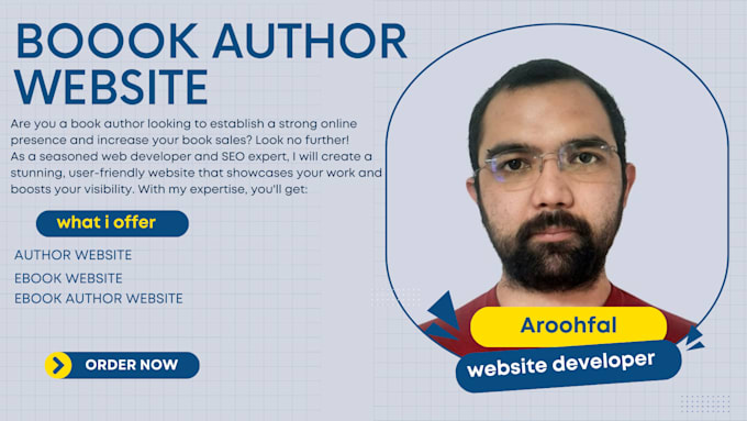 Gig Preview - Build modern book author website or ebook author website