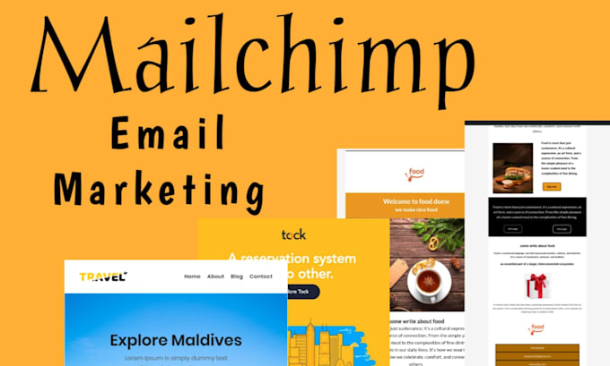 Gig Preview - Design mailchimp email landing page and email template