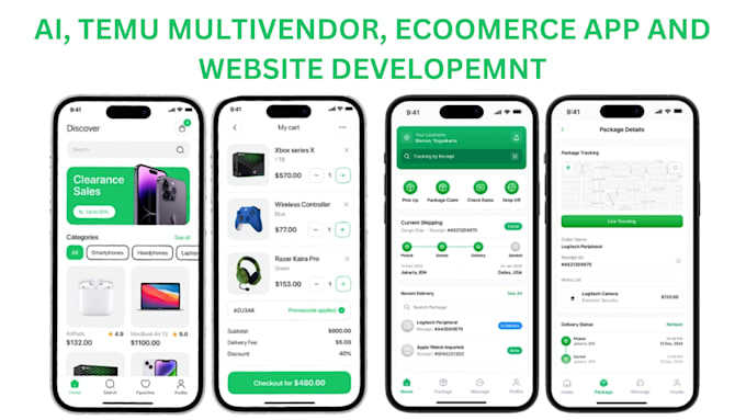 Gig Preview - Build ai marketplace app, temu multivendor marketplace app, eccomerce website