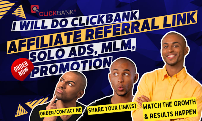 Gig Preview - Clickbank solo ads promotion, affiliate referral link marketing, 50k mlm leads