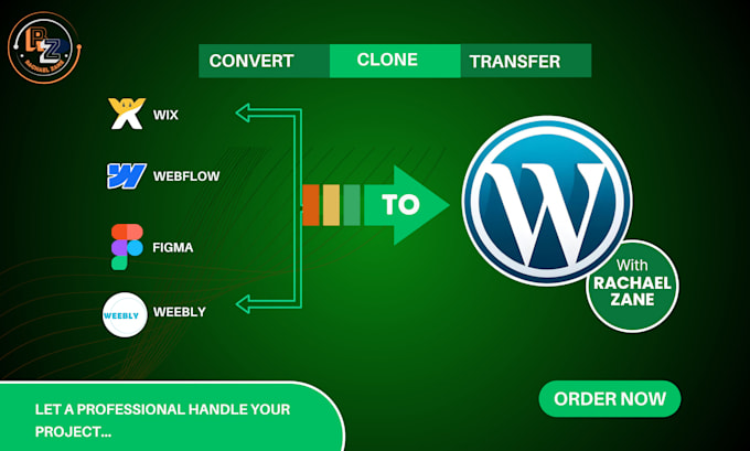 Gig Preview - Convert, clone or transfer figma, webflow, weebly, wix website to wordpress