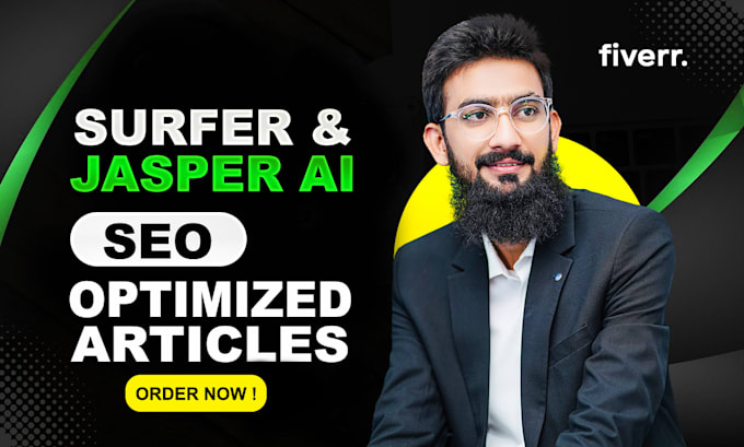 Gig Preview - Write surfer SEO optimized articles or using jasper ai