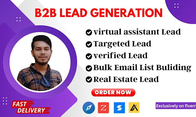 Gig Preview - Provide virtual assistant leads generation and verified with bulk