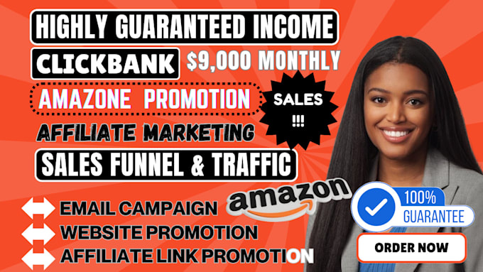 Gig Preview - Build clickbank affiliate marketing, amazon affiliate website sales funnel