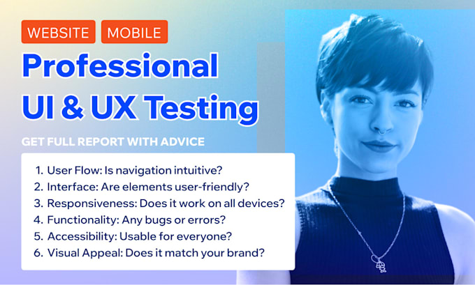 Gig Preview - Test and review your website or app UX and functionality