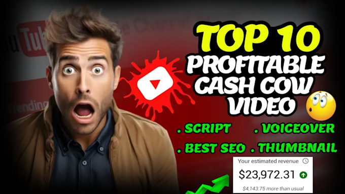 Gig Preview - Boost youtube automation earnings, create automated cash cow videos to gain view