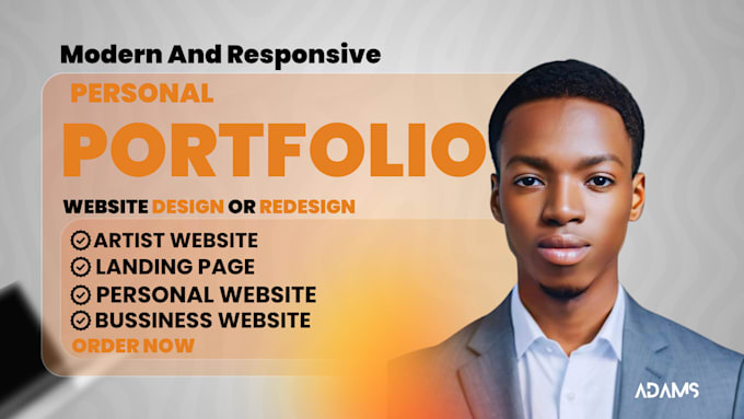 Gig Preview - Do personal portfolio website for artist website portfolio landing page design