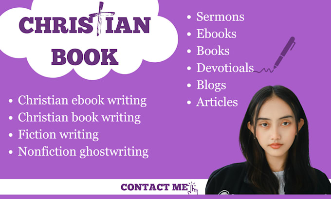 Gig Preview - Ghostwrite christian ebook nonfiction ghostwriter christian ebook selfhelp book