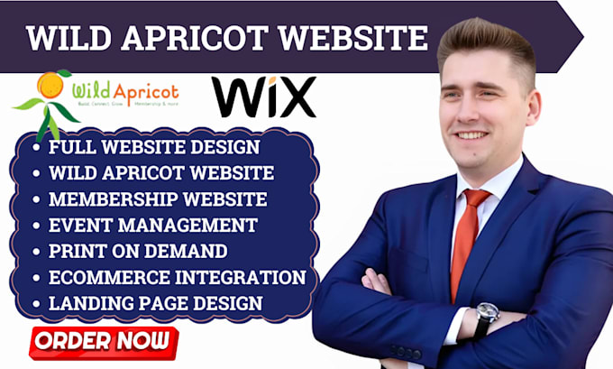 Gig Preview - Design wild apricot membership website wild apricot redesign wix website wix pod