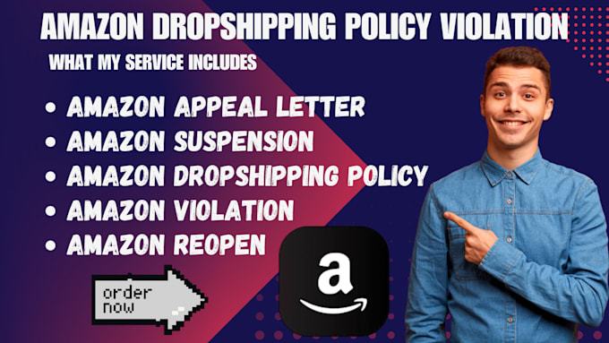 Gig Preview - Reinstate amazon restricted policy violation dropshipping amazon policy