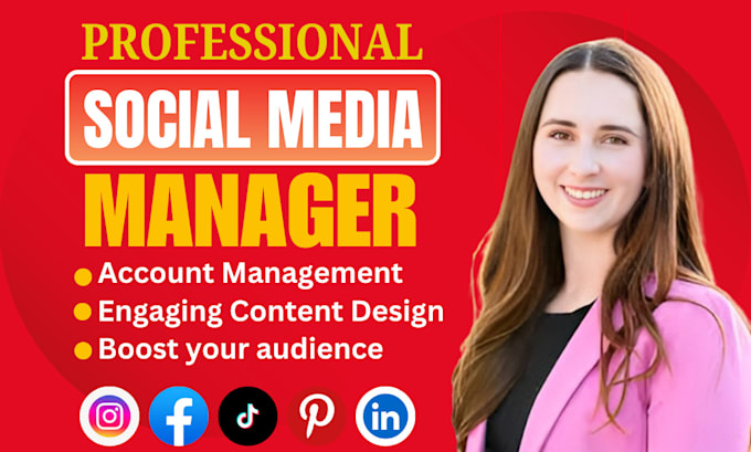 Gig Preview - Be your social media marketing manager, content creator and digital marketer