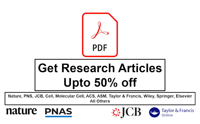 Gig Preview - Download research and review articles from paid journals at a discount