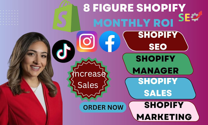 Gig Preview - Be your shopify store manager for 8 figures ROI monthly and shopify manager