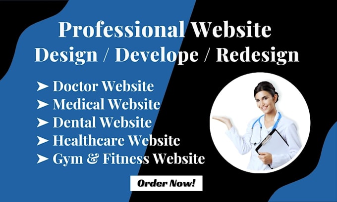 Gig Preview - Do doctor, medical, clinic, healthcare, dental, hospital, gym, fitness website