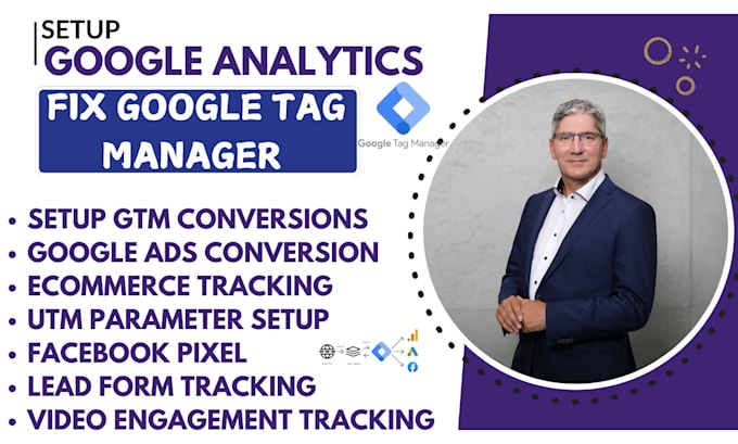 Gig Preview - Setup google analytics, tag manager, ga4 ecommerce tracking and merchant center