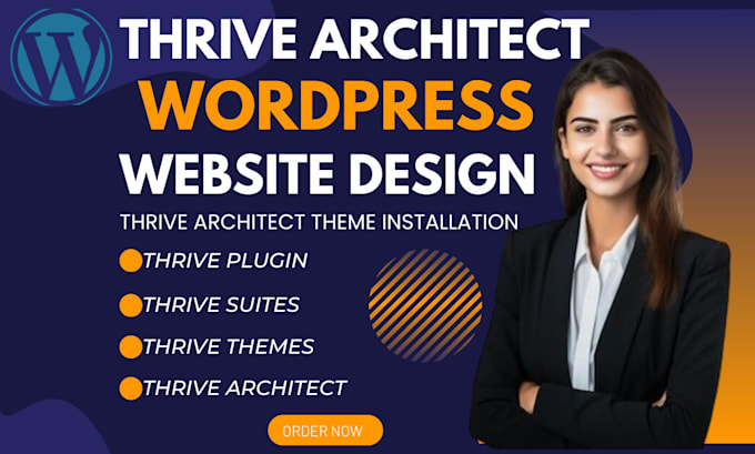 Gig Preview - Design fix wordpress website thrive architect landing page thrive theme builder