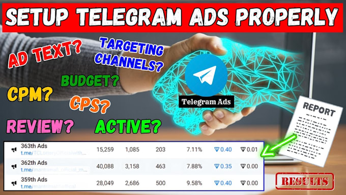 Gig Preview - Telegram ads approval,setup telegram ad,nft twitter x marketing, daily 200k sale