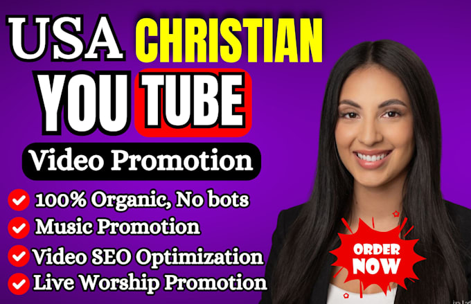 Bestseller - do organic USA christian youtube video promotion, viral video channel marketing