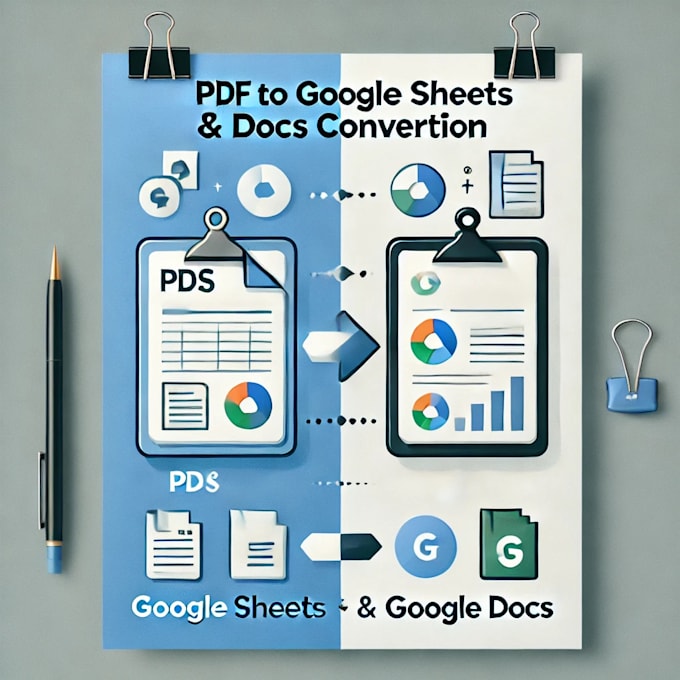 Gig Preview - Effortlessly convert multiple pdfs to google sheets and docs