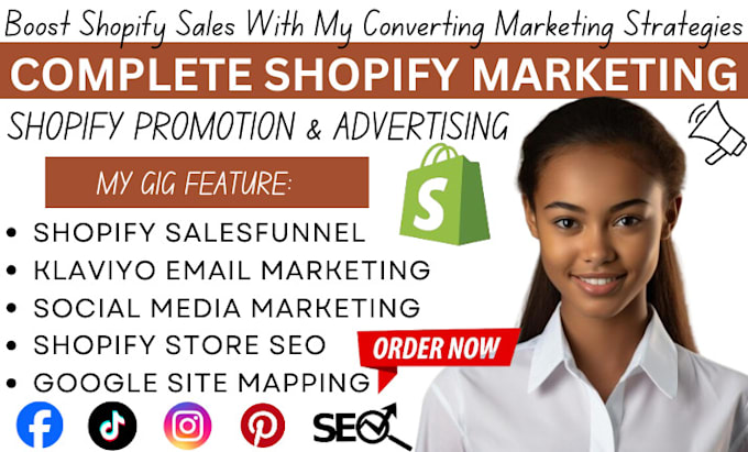 Gig Preview - Boost shopify sales, shopify droshipping marketing, etsy traffic shop promotion