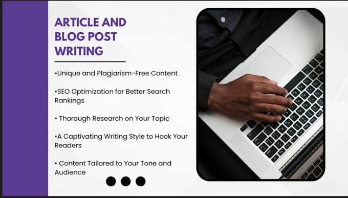 Gig Preview - Write high quality SEO articles and blog post with images