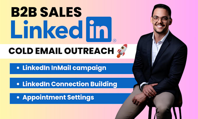 Bestseller - do linkedin outreach, b2b sales outreach, cold email outreach, b2b leads