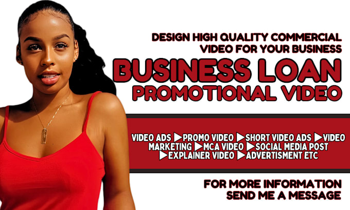 Gig Preview - Business loan promotional video loan short video ads mca social media post