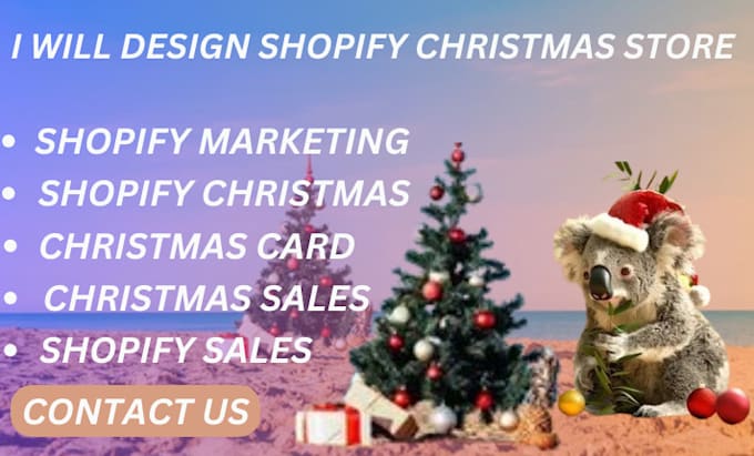 Gig Preview - Design shopify christmas store with SEO and boost shopify christmas card sales